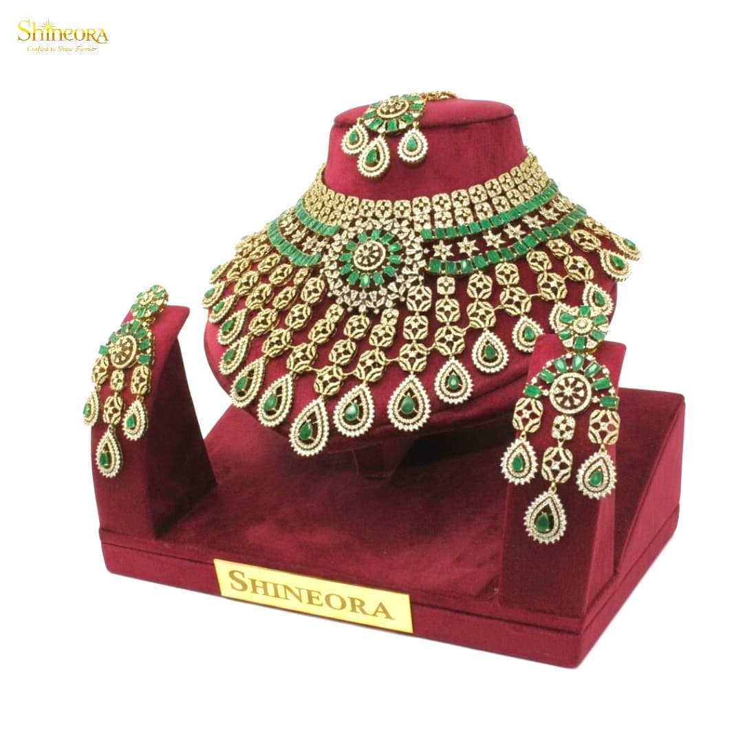 Zehra Mint Bridal Necklace Set