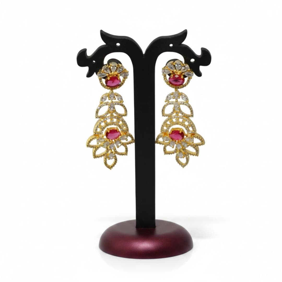 Ruhani Ruby Cascade Necklace Set